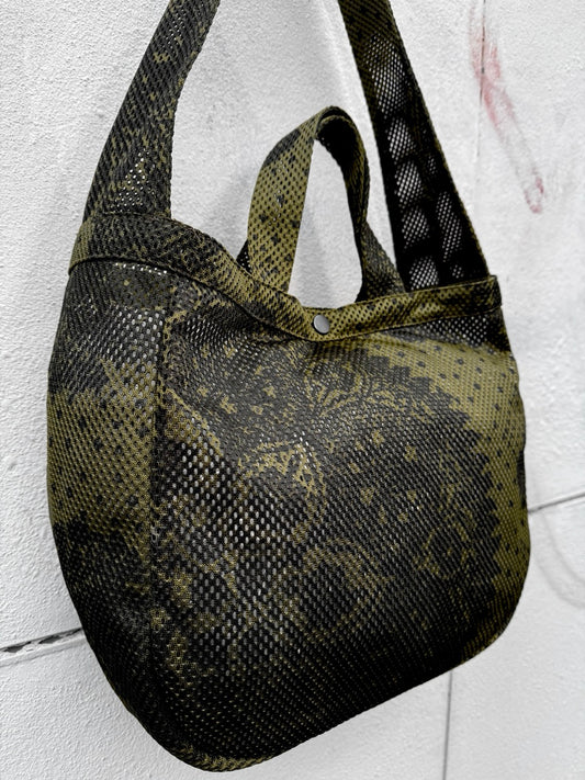 OLIVE IRANIAN MESH BAG