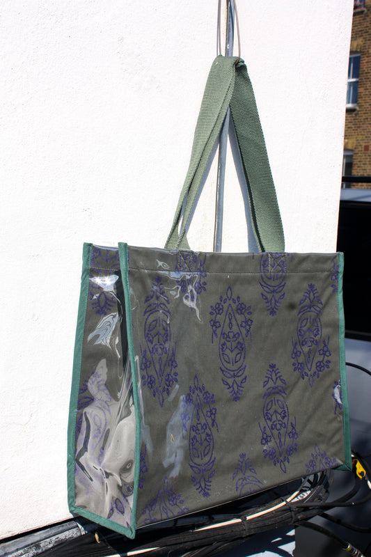 Face Badge Tote Bag - Pistachio