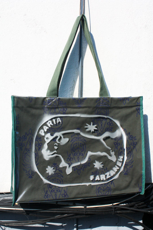Taurus Badge Tote Bag - Chrome