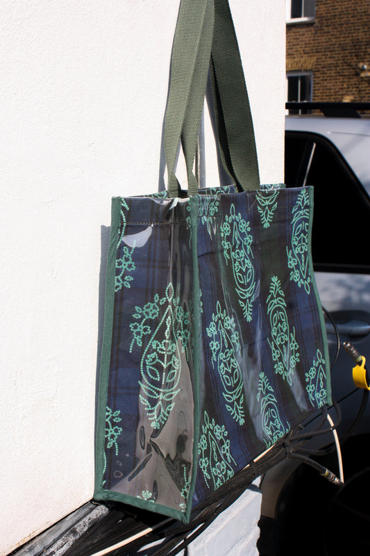 Taurus Badge Check Stealth Tote - Palma Violet x Chrome