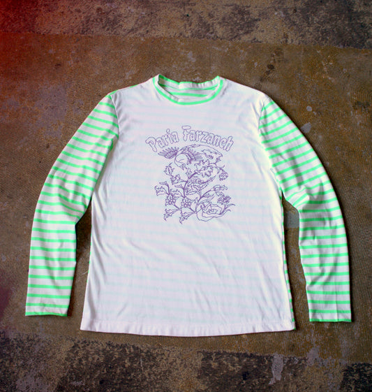 Neon Stripe PF Long Sleeve Stripe Back
