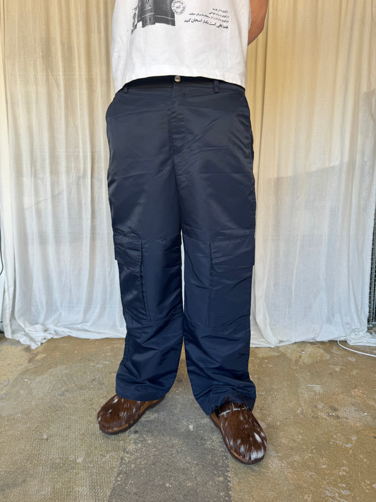 navy wide pocket pant