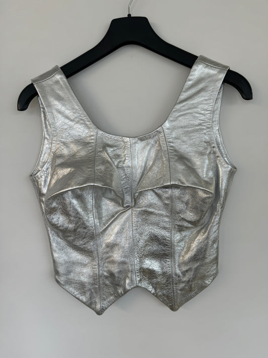 Nyokito Silver Leather Top Sample