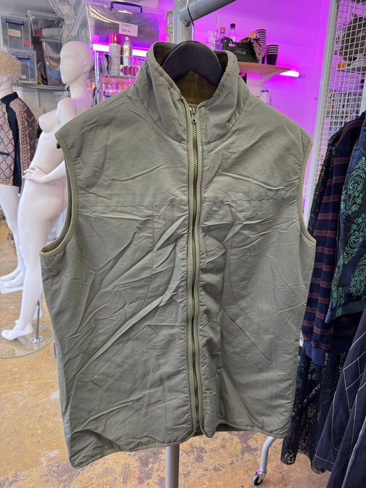 KHAKI FLEECE GILET