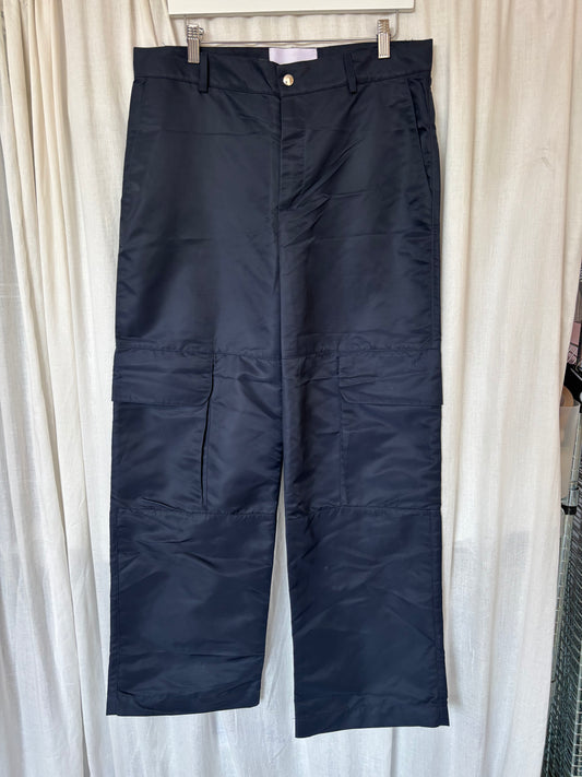 navy wide pocket pant