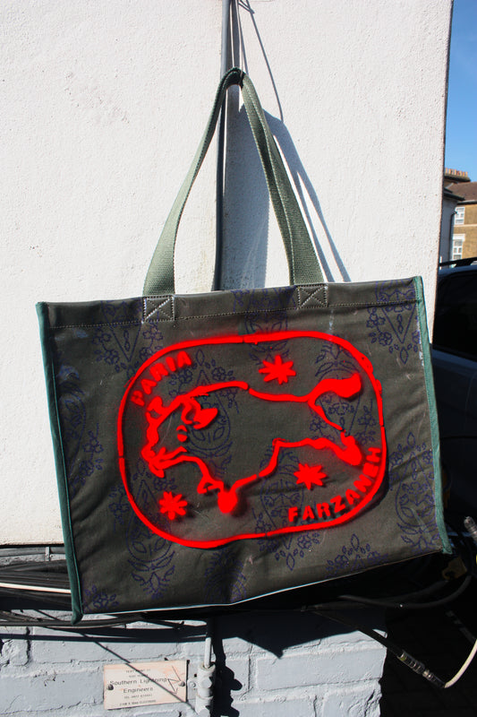 Taurus Badge Tote Bag - Cherry