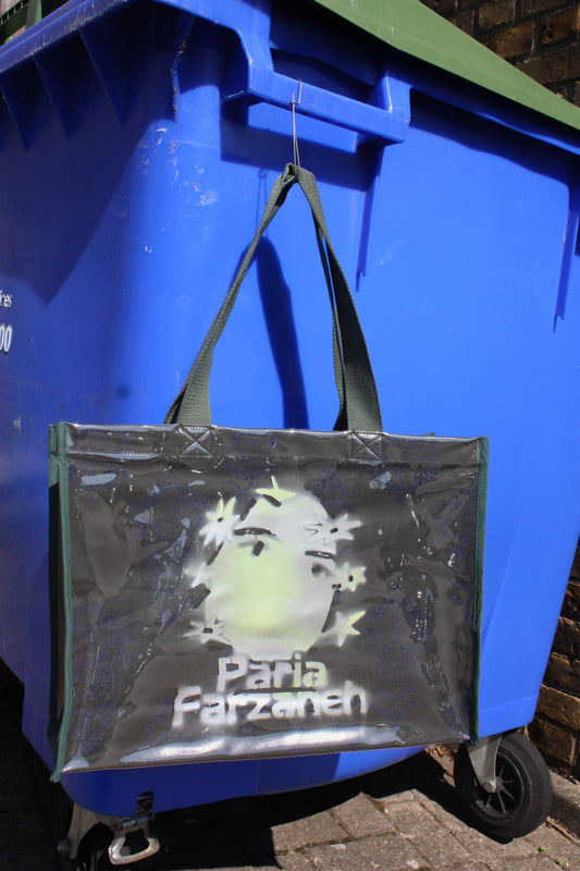 Face Badge Tote Bag - Palma Violet x Chrome