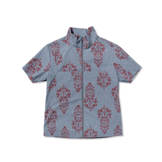 DENIM PLEAT SHIRT
